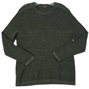 Michael Kors ~Woman Size L~ Olive Green Knit Wool Blend Sweater Top Long Sleeve.